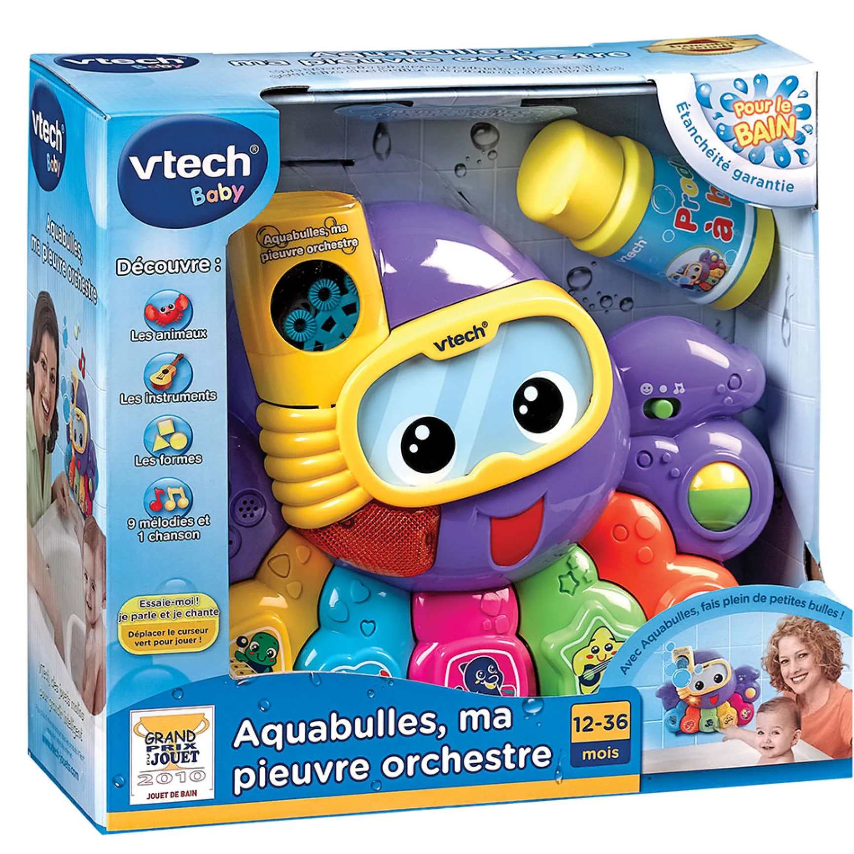 Aquabulles, ma pieuvre orchestre - jouet musical