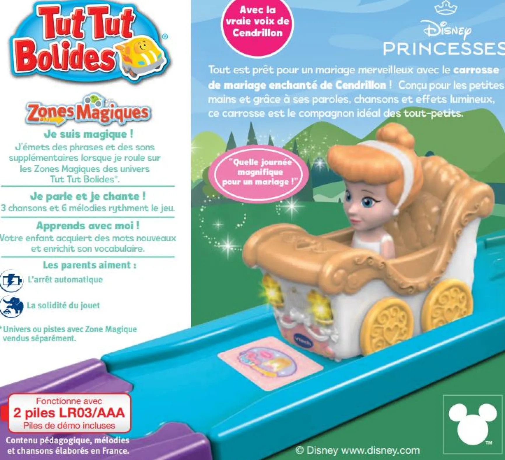 Château-toboggan enchanté - Tut Tut Bolides Disney Princesses