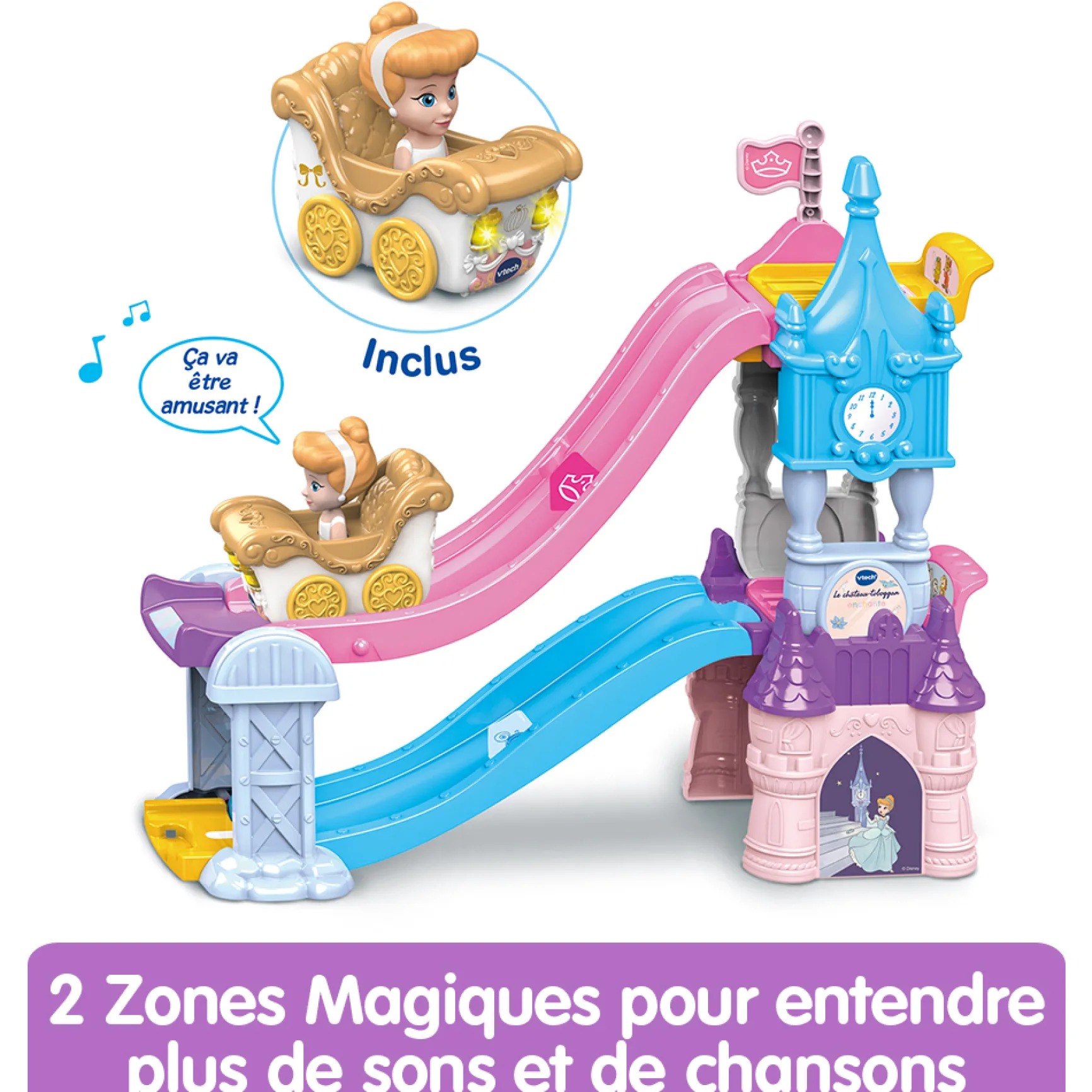 Château-toboggan enchanté - Tut Tut Bolides Disney Princesses