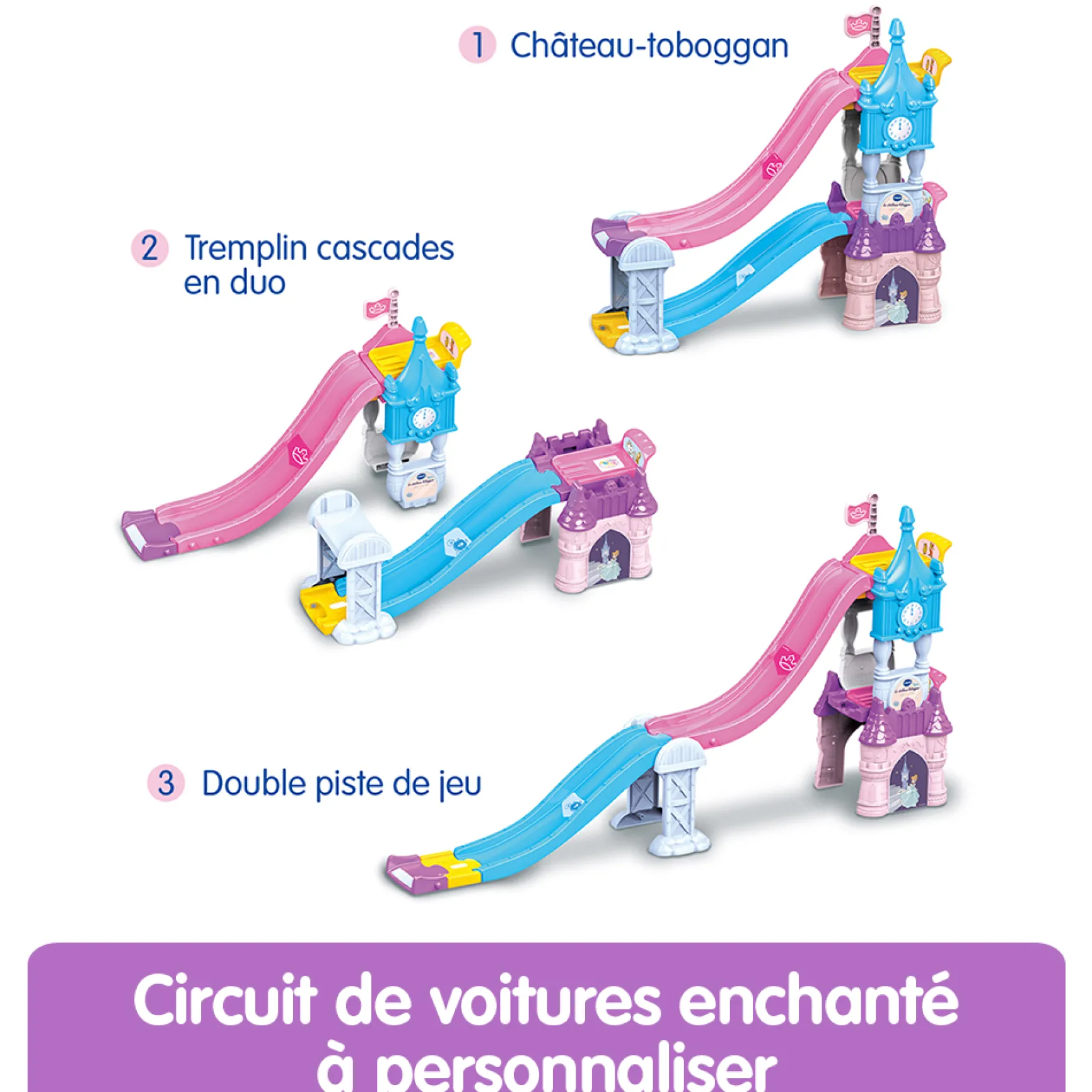 Château-toboggan enchanté - Tut Tut Bolides Disney Princesses