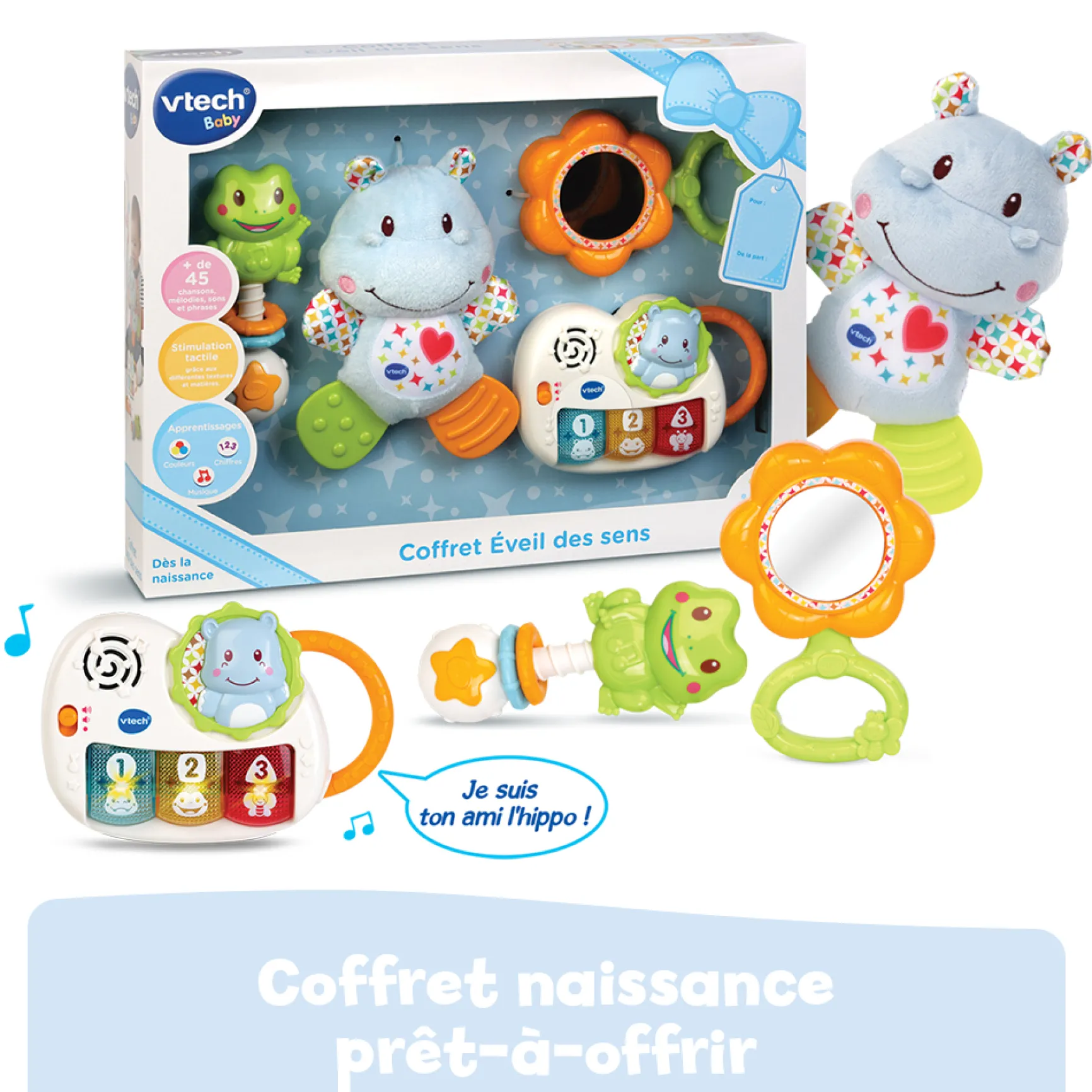Coffret naissance - Eveil des sens - Bleu