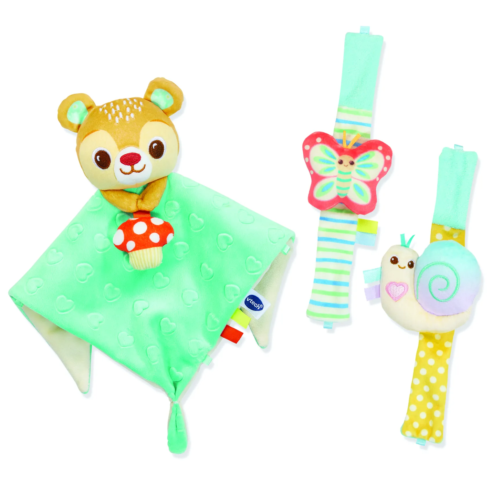 Coffret naissance toudoux - Doudou et bracelets hochets