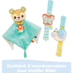 Coffret naissance toudoux - Doudou et bracelets hochets