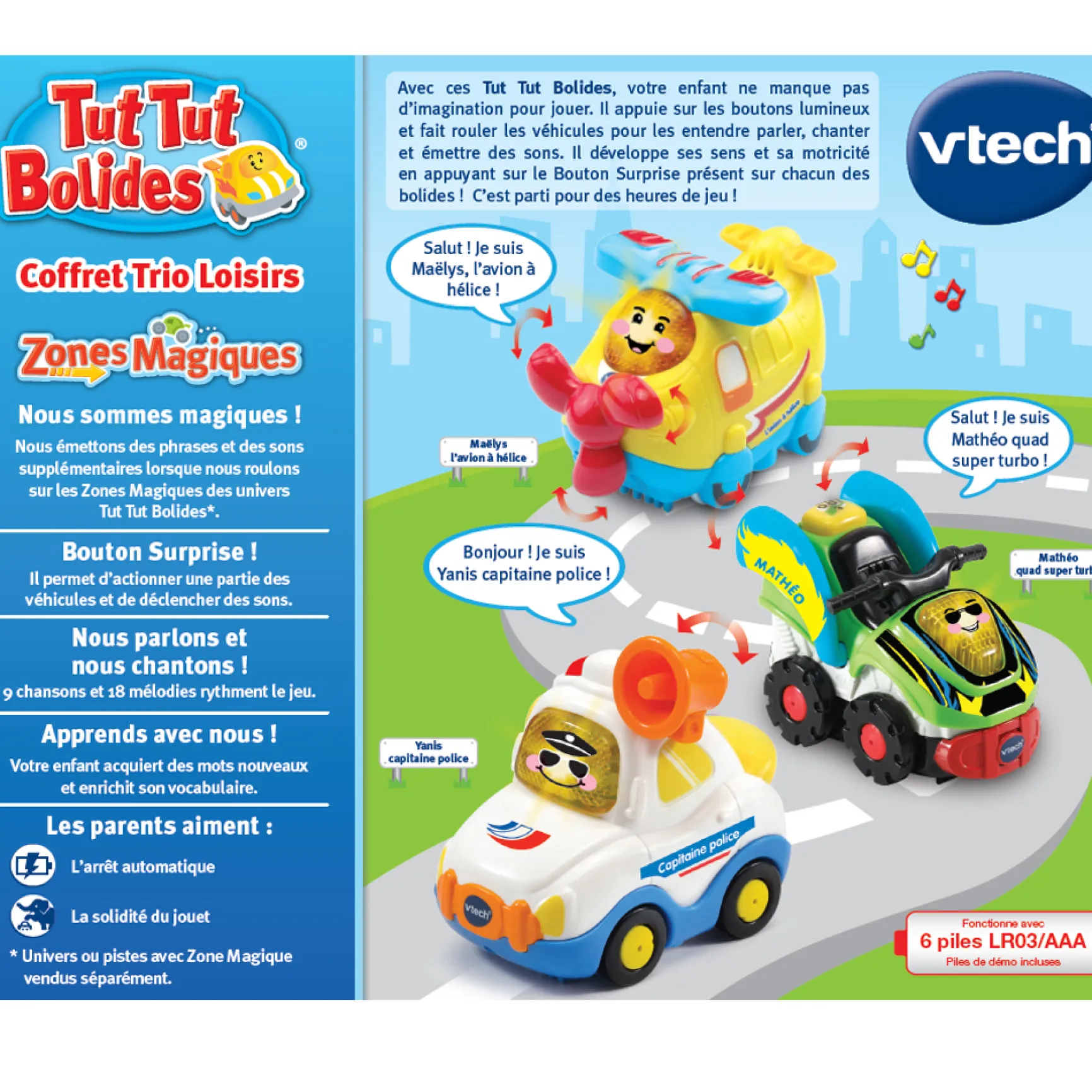 Coffret trio de petites voitures - Tut Tut Bolides