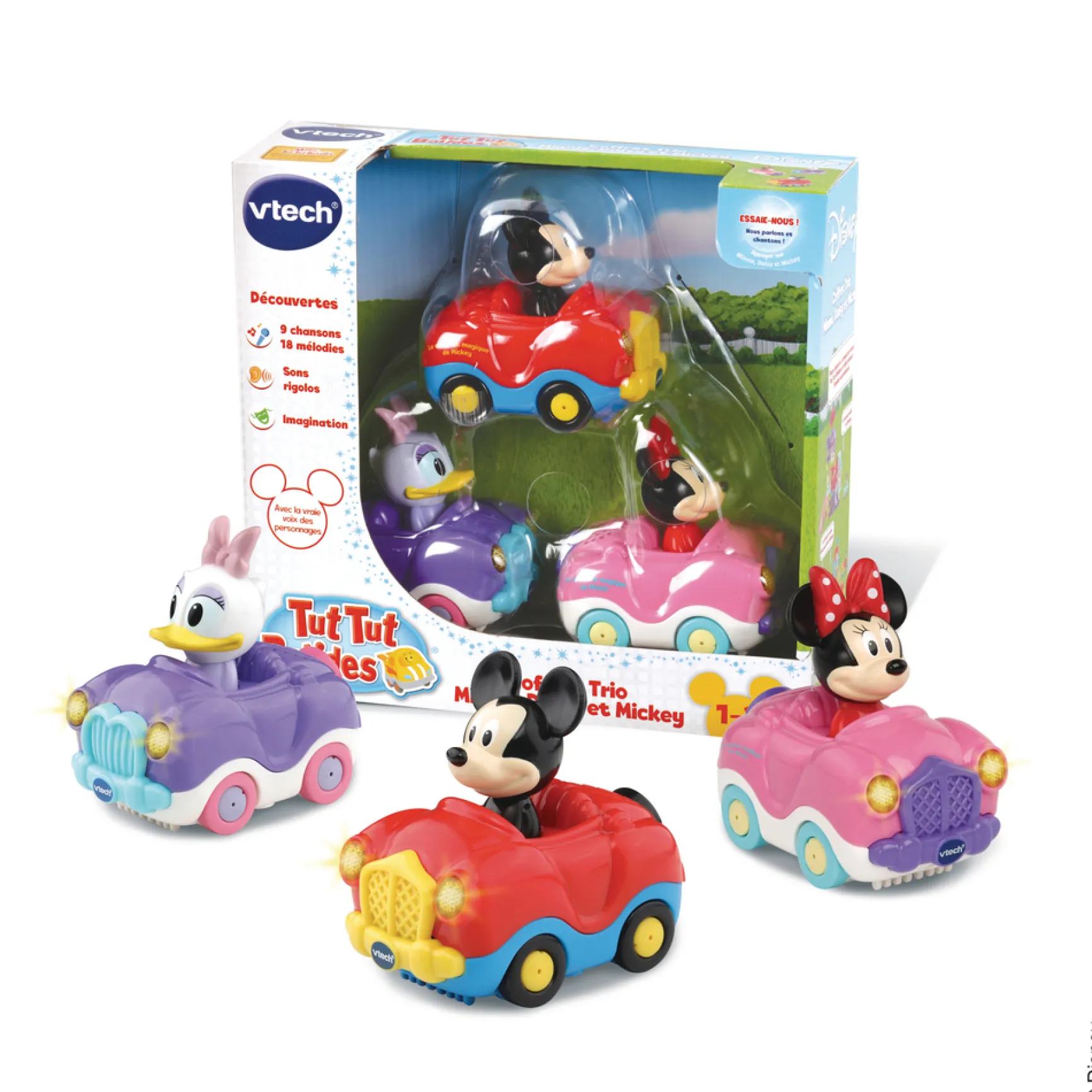Coffret trio Minnie/Mickey(cabrio Minnie + cabrio Daisy+cabrioMickey)