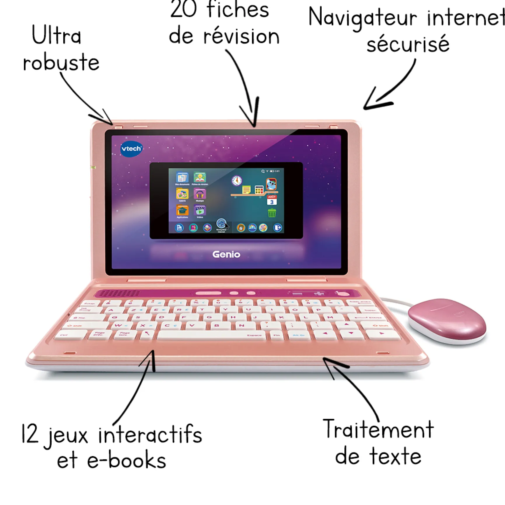 Genio, mon premier vrai ordi ! (rose)