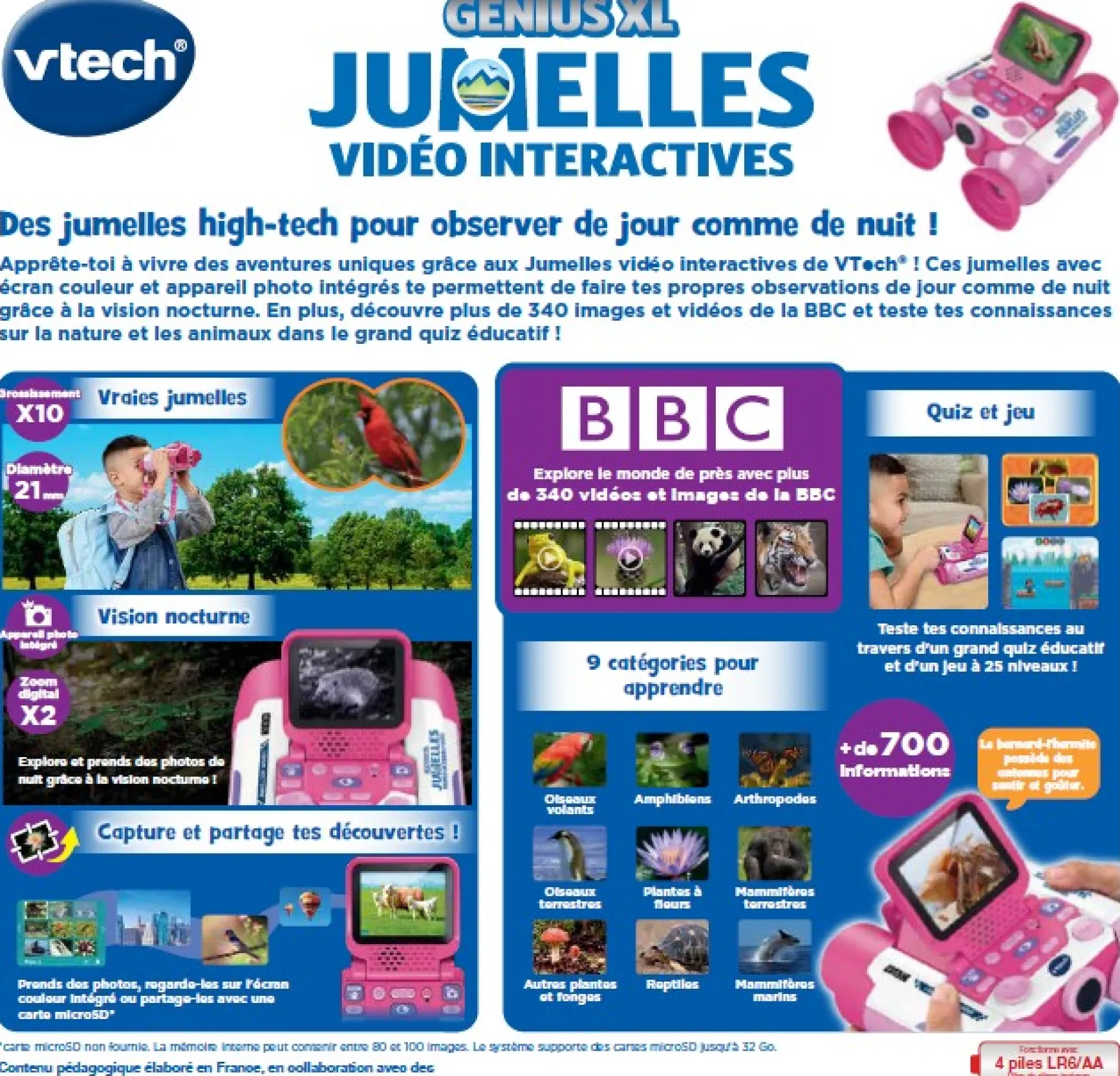 Genius XL - Jumelles vidéo interactives (rose)
