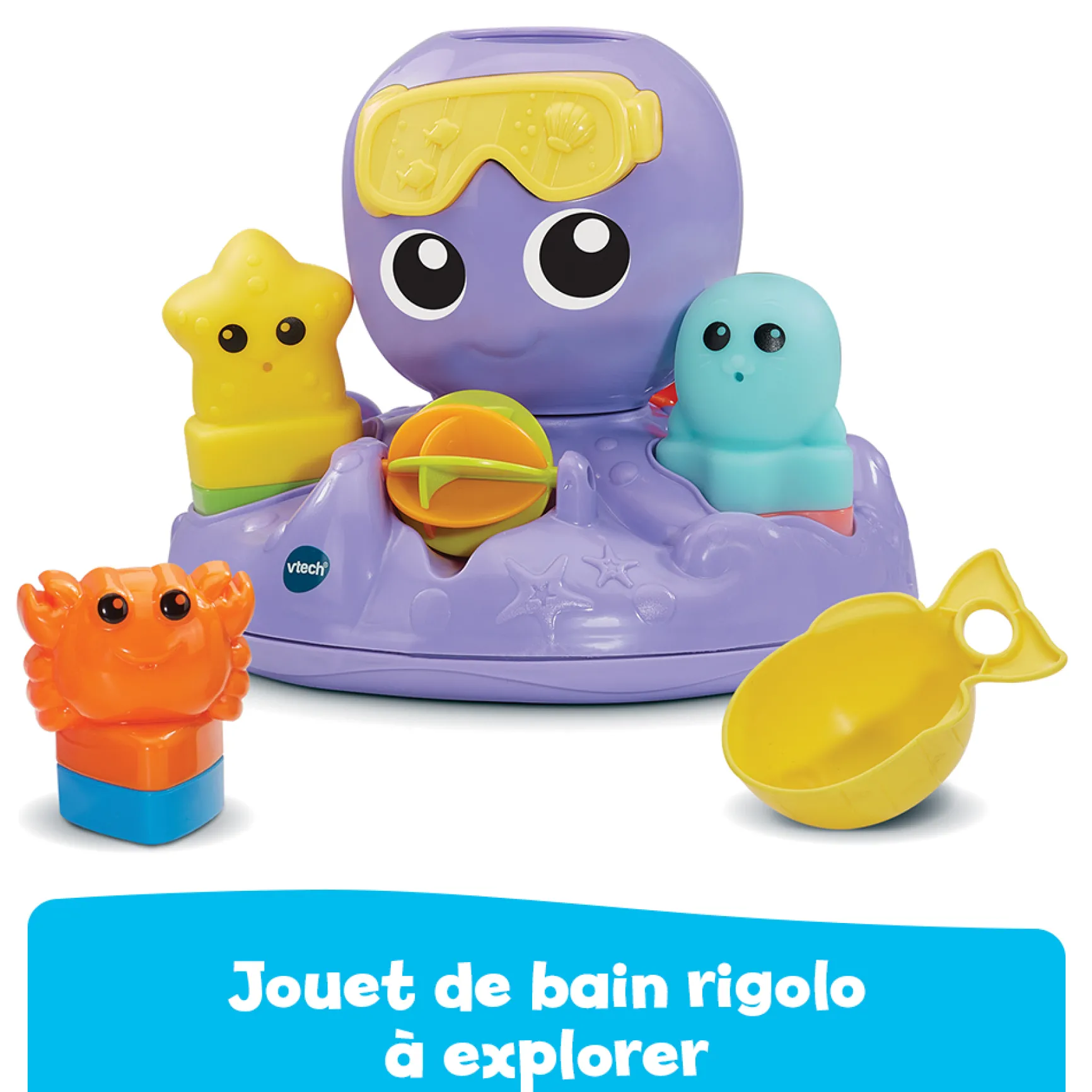 Julie, ma pieuvre toupie de bain