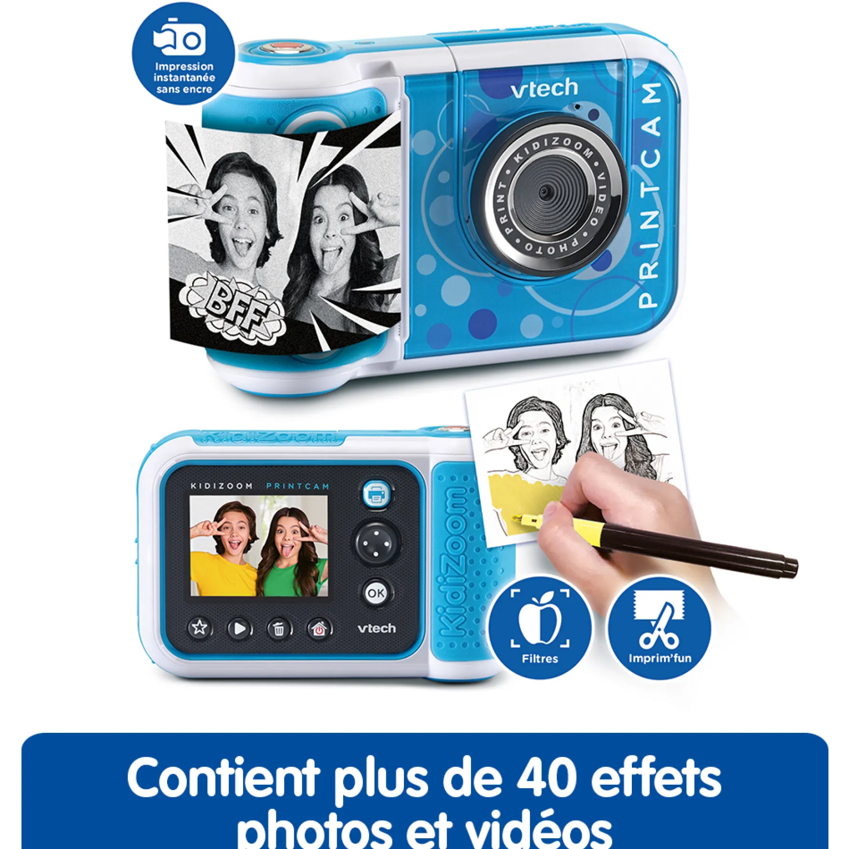 KidiZoom Print Cam bleu