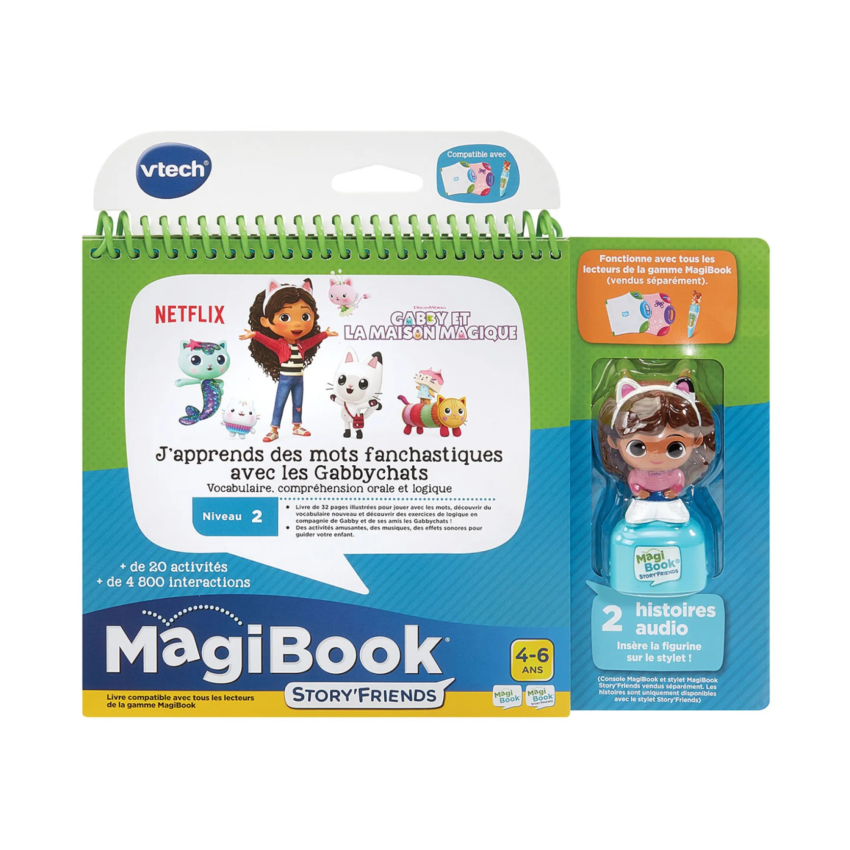 Livre Gabby "J’apprends des mots fanchastiques avec les Gabbychats " + figurine