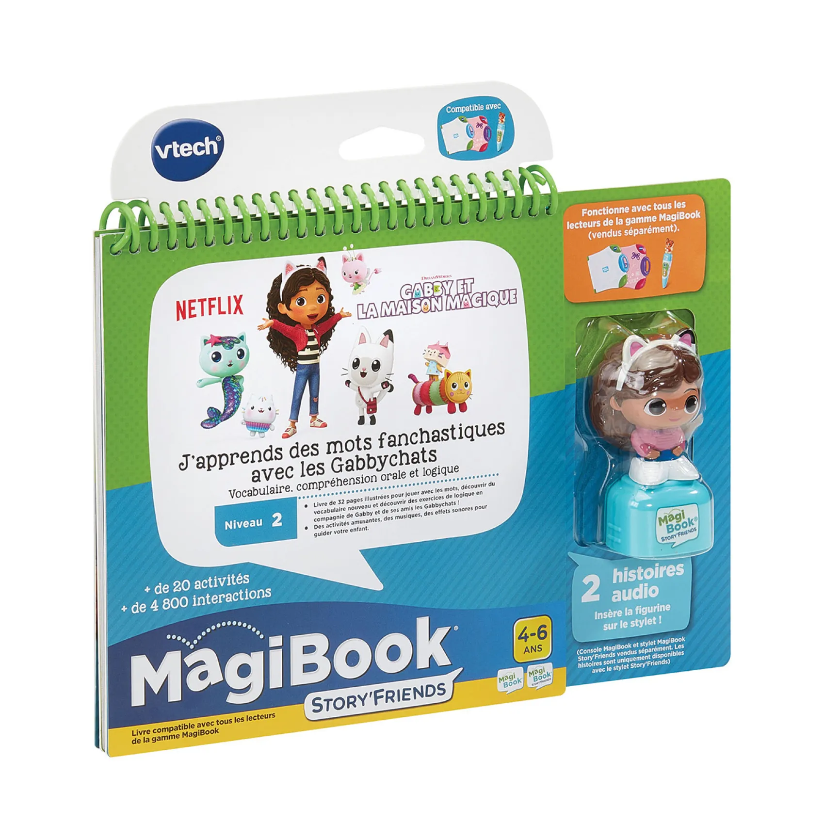 Livre Gabby "J’apprends des mots fanchastiques avec les Gabbychats " + figurine