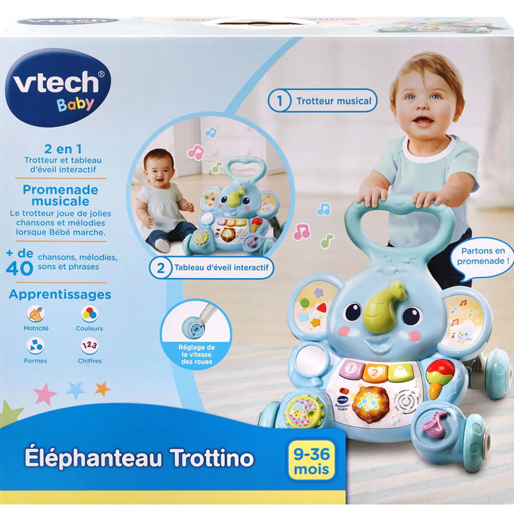 Éléphanteau Trottino - trotteur bébé
