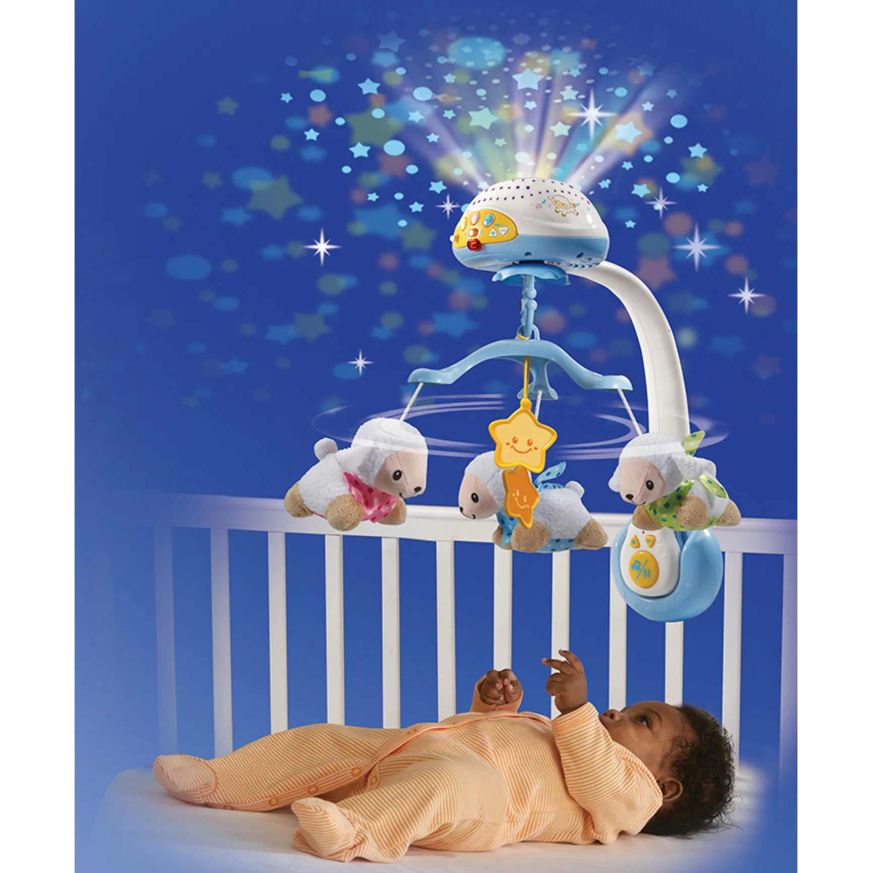 Lumi mobile Compte-moutons bleu - mobile pour bébé
