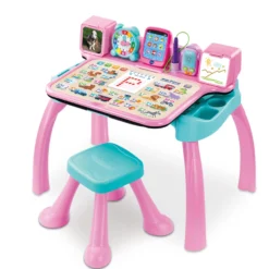 Magi bureau interactif et musical 6 en 1 - rose