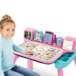 Magi bureau interactif et musical 6 en 1 - rose