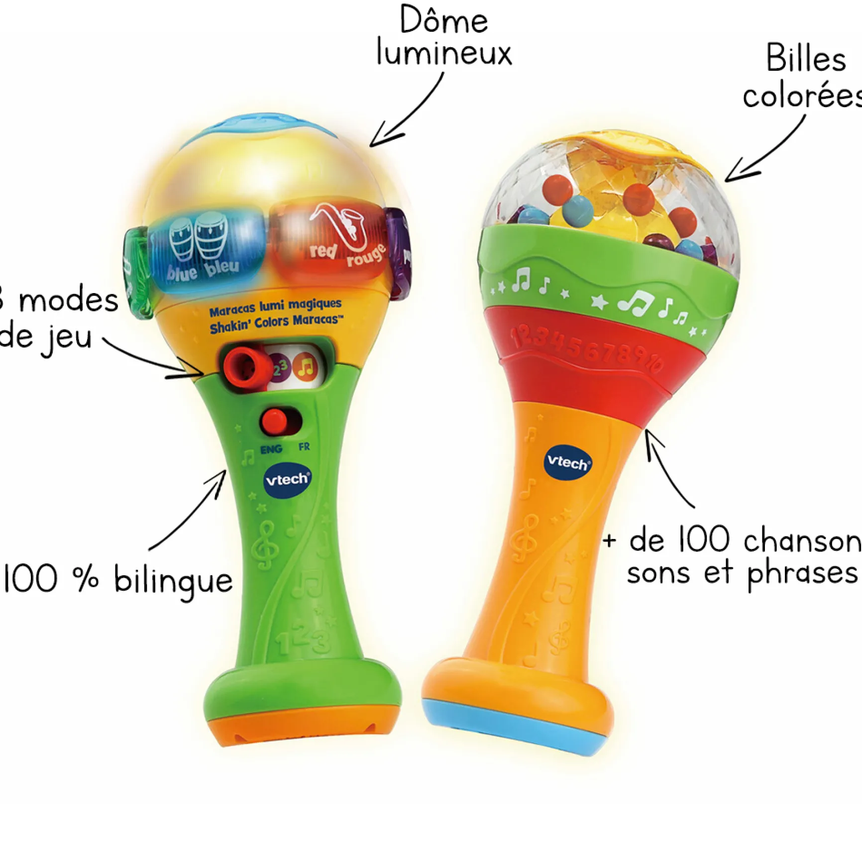Maracas Lumi magiques - jouet musical