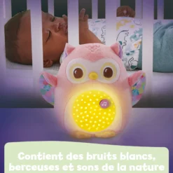 Ma veilleuse lumi chouette rose