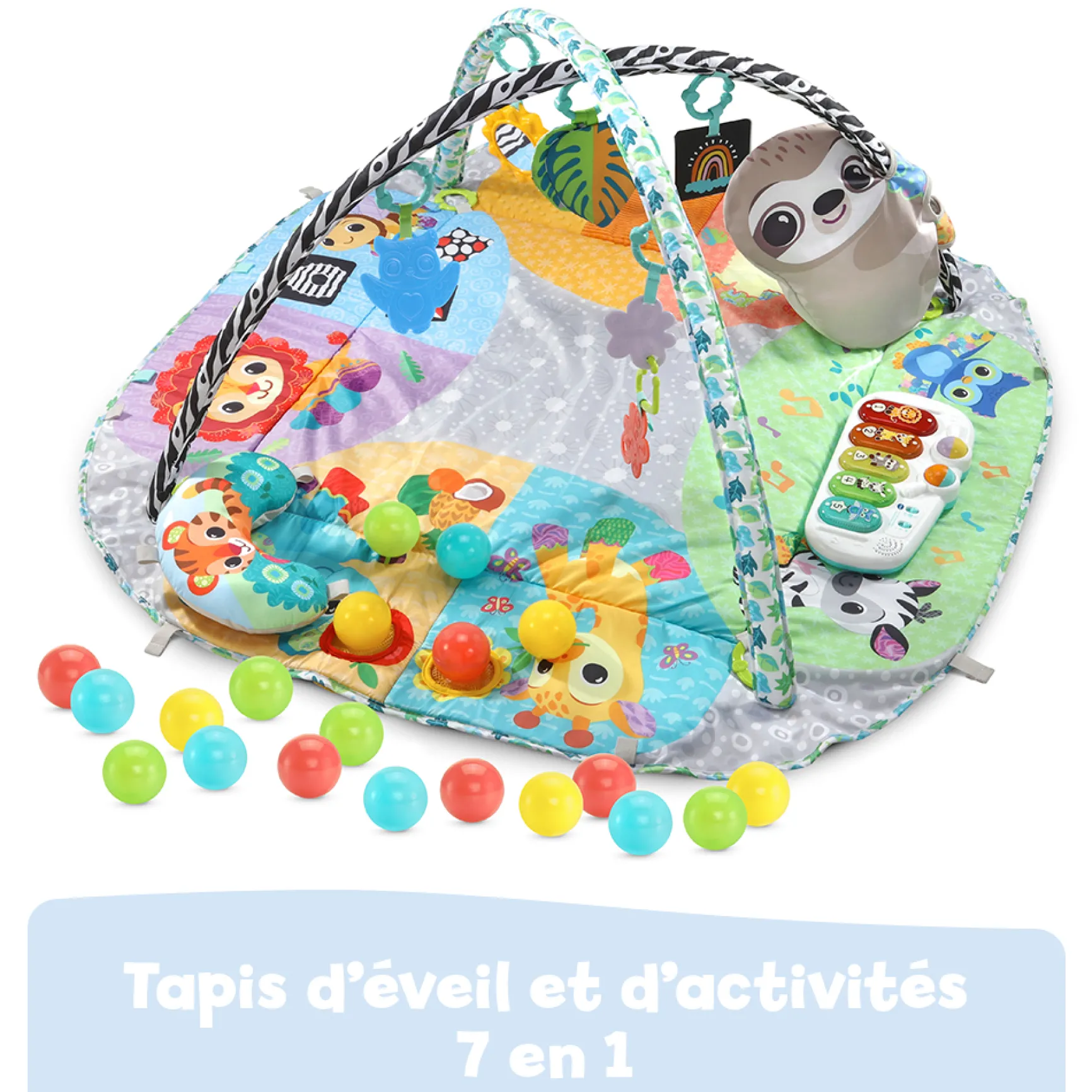 Maxi tapis d'éveil sensoriel 7 en 1