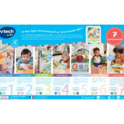 Maxi tapis d'éveil sensoriel 7 en 1