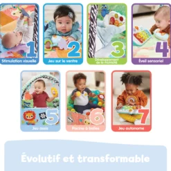 Maxi tapis d'éveil sensoriel 7 en 1