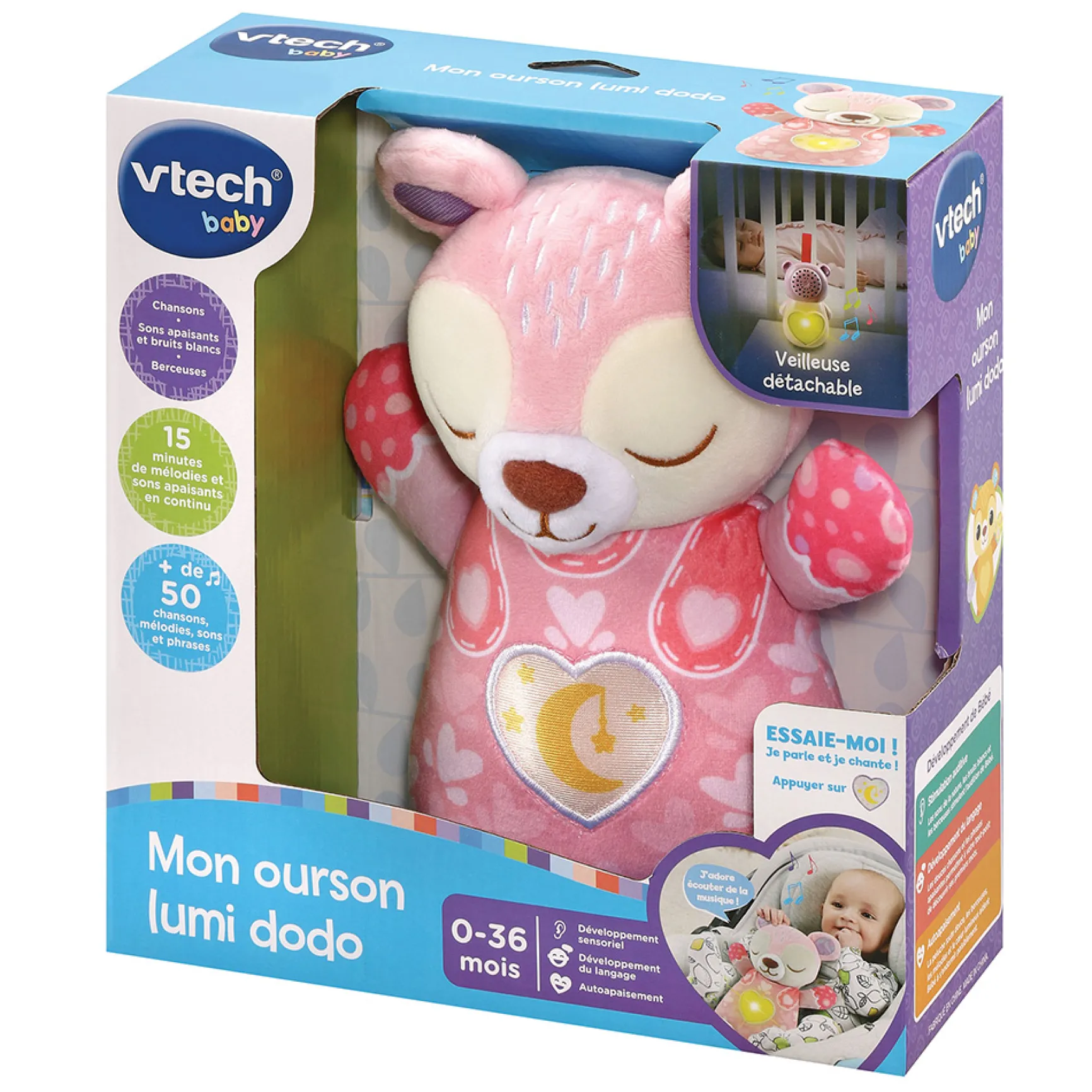Mon ourson lumi dodo rose