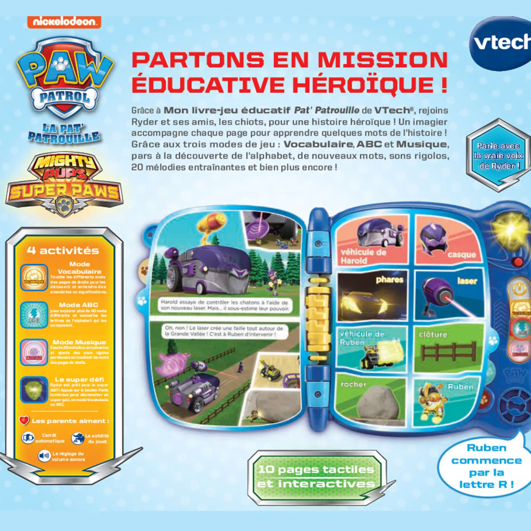 Pat' Patrouille - Mon livre-jeu éducatif