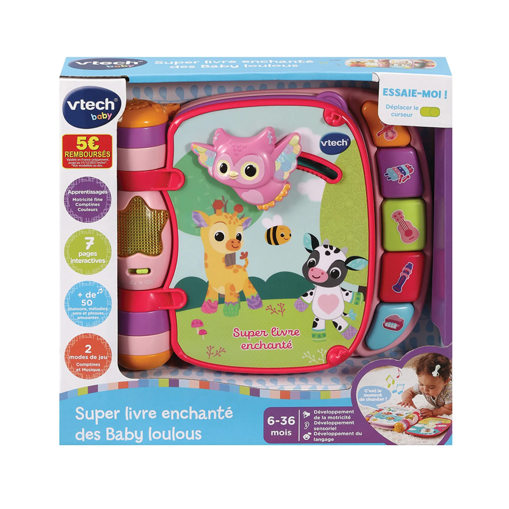 Super livre enchanté des Baby loulous rose
