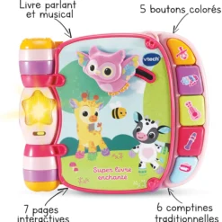 Super livre enchanté des Baby loulous rose