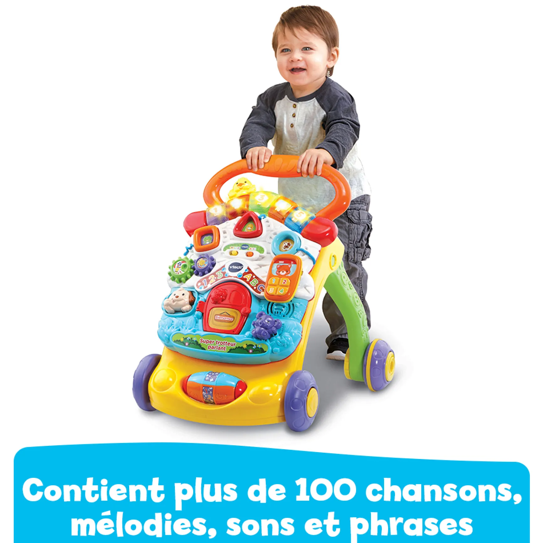 Super Trotteur parlant 2 en 1 orange