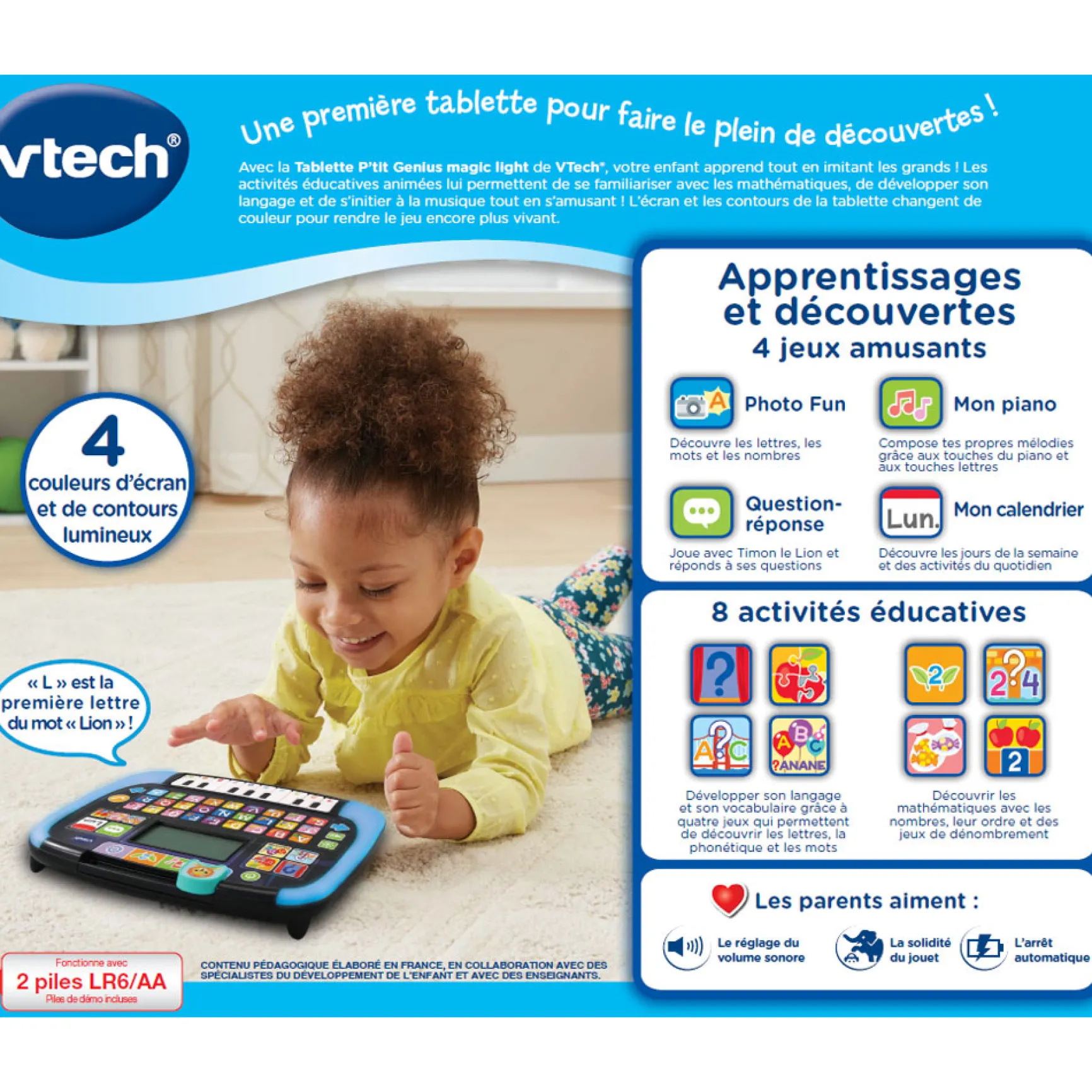 Tablette P'tit Genius magic light - tablette pour enfant