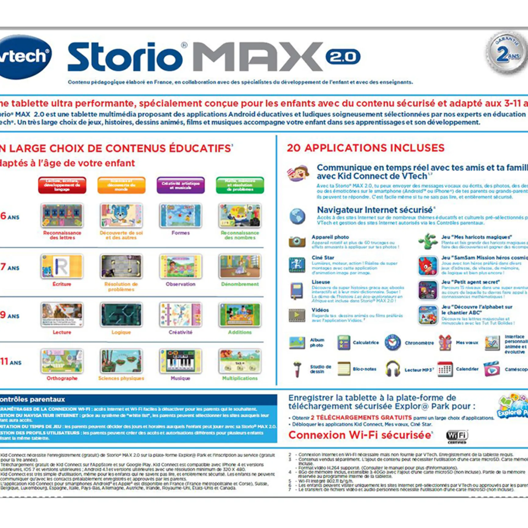 Tablette STORIO MAX 2.0 5' rose - tablette enfant multimédia