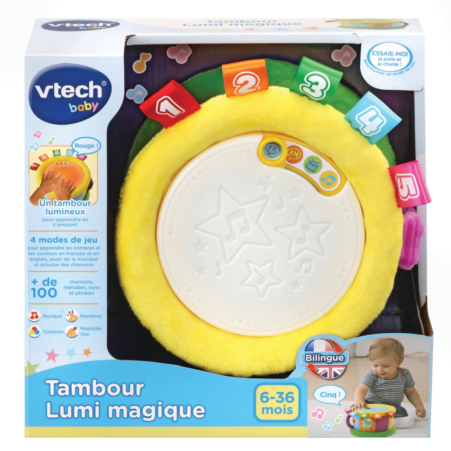Tambour Lumi magique - jouet musical
