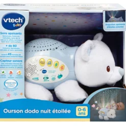 Veilleuse projection Ourson Dodo Nuit Etoilée